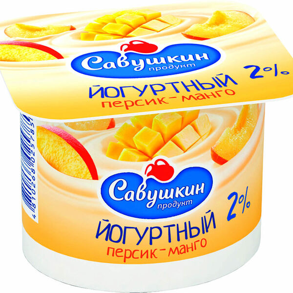 Йогурт Савушкин Персик-манго 2%