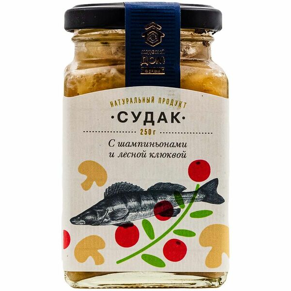 Судак Медовый дом с шампиньонами и лесной клюквой 250 г