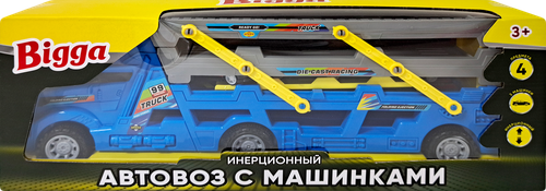 

Набор игровой Bigga Автовоз инерционный с машинками, 4 предмета, Арт. 2205C0216