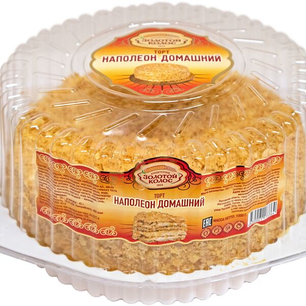 Торт Золотой Колос Наполеон Домашний