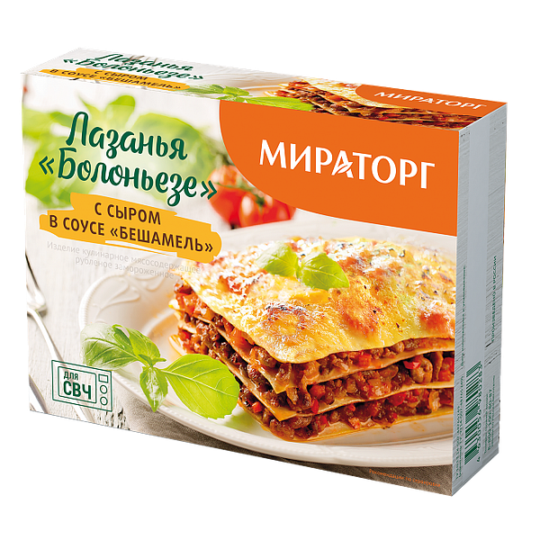 Лазанья Мираторг Болоньезе с сыром в соусе Бешамель