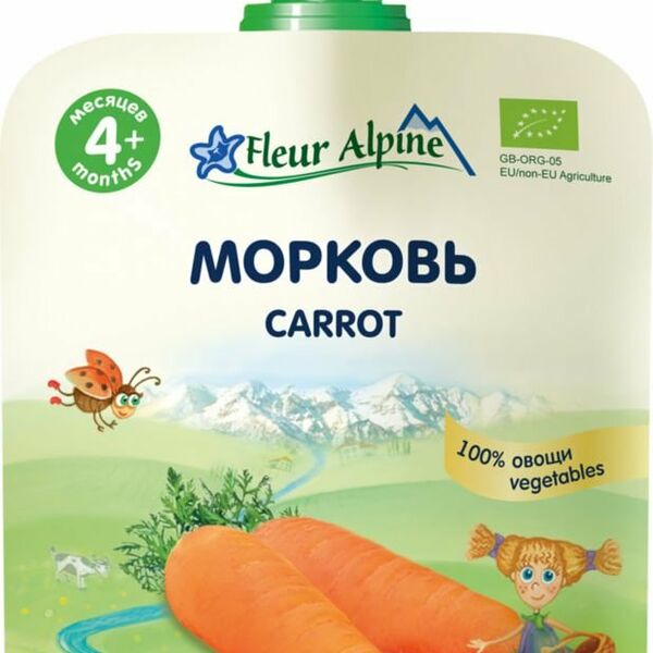 Пюре Fleur Alpine Морковь с 4 месяцев 90 г