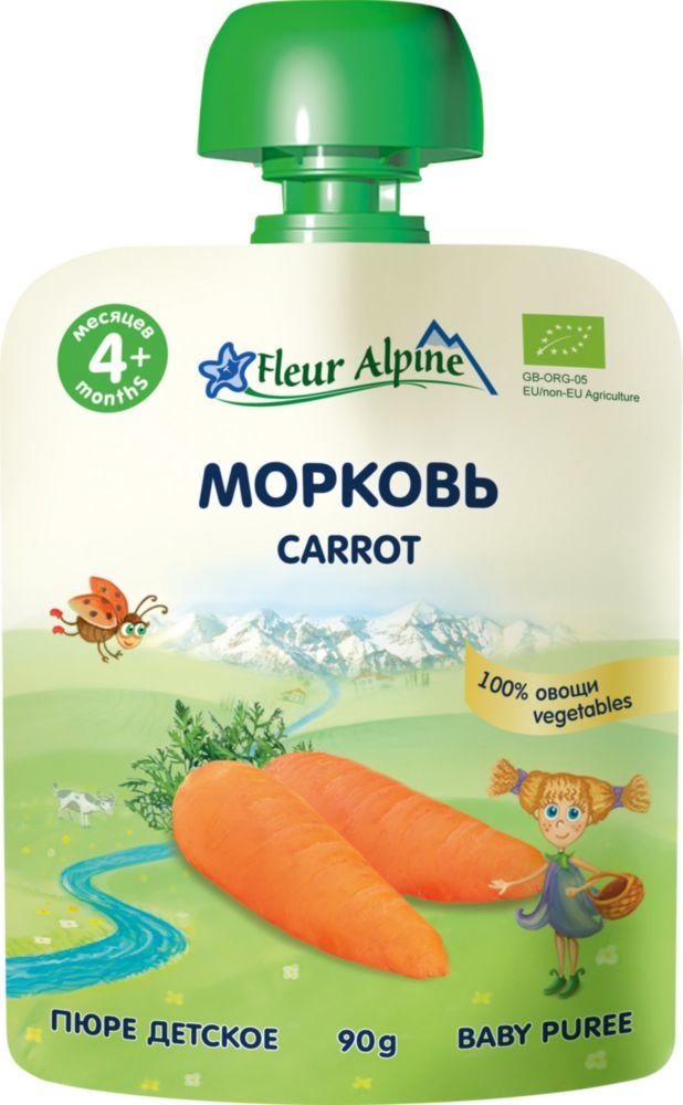 

Пюре Fleur Alpine Морковь с 4 месяцев 90 г