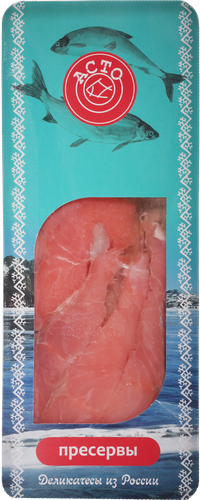 

Горбуша соленая АСТО кусочки в масле, 120г