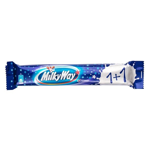 Батончик шоколадный Milky Way 1+1