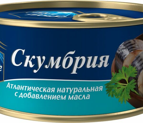 Скумбрия Fish House атлантическая натуральная с добавлением масла 240г