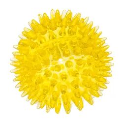 Игрушка для собак Мяч с шипами желтый 7,5 см