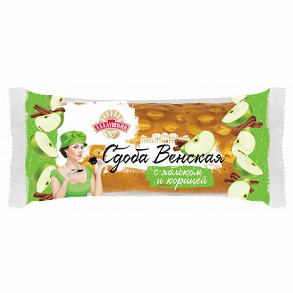 Сдоба Аладушкин Венская с яблоком и корицей, 200г