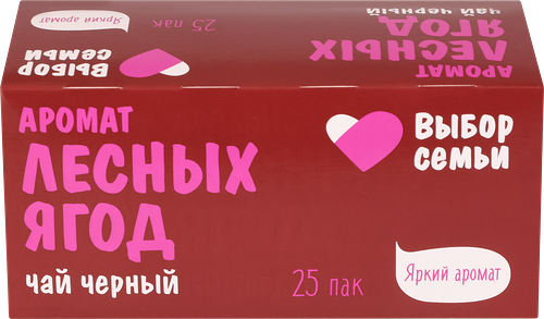 Чай черный Выбор семьи с ароматом лесных ягод 25 шт. 45 г