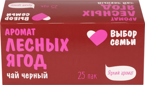 

Чай черный Выбор семьи с ароматом лесных ягод 25 шт. 45 г