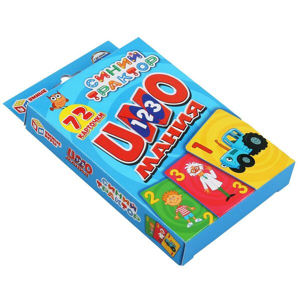 Настольная игра Уномания Карточки развивающие Синий трактор карточки 72шт