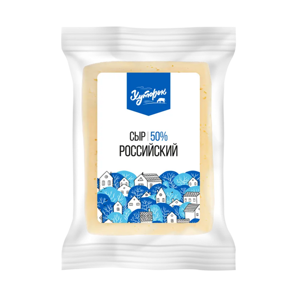 Сыр Хуторок Российский, 50%