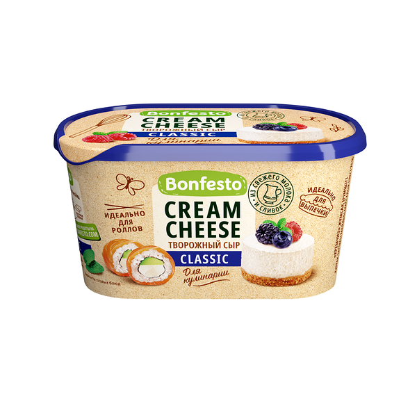 Сыр творожный Кремчиз сливочный 70% 400г Bonfesto
