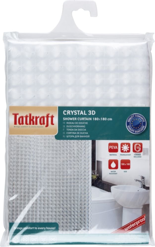 

Штора для ванной Tatkraft 3d, peva. 180 x 180 см