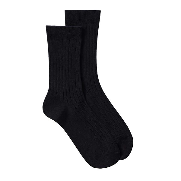 Носки классической длины женские из хлопка, цвет чёрный, Belle You, размер 38-39 (25), Китай