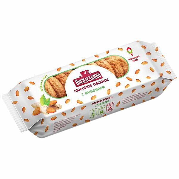 Печенье Посиделкино Любимое овсяное с ароматным миндалем 310 г