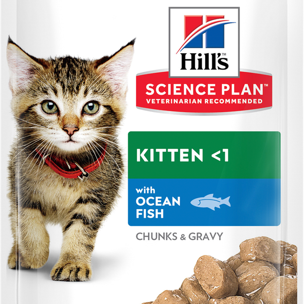 Влажный корм для котят и беременных/кормящих кошек Hill's Science plan с океанической рыбой 85г