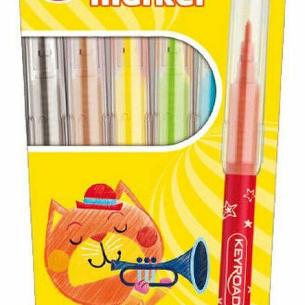 Фломастеры Keyroad, 6 цветов