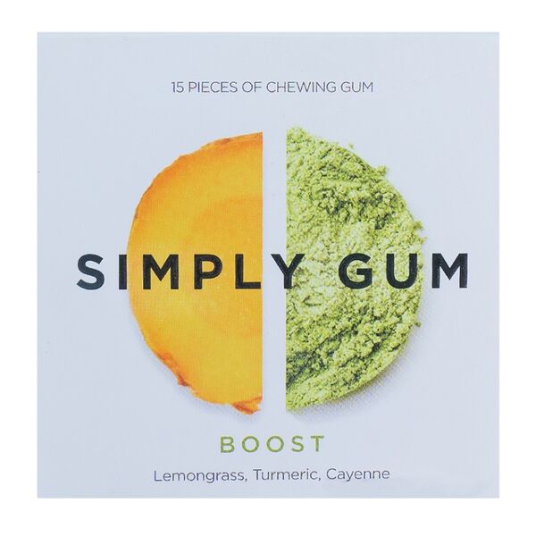 Жевательная резинка Simply Gum Лемонграсс, Куркума, Кайенский перец 30 г, США