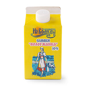 Сливки питьевые пастеризованные Вологжанка 10%