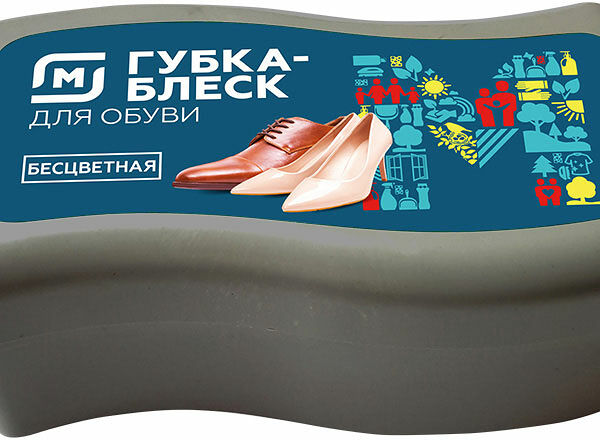 Губка-волна Магнит для обуви бесцветная