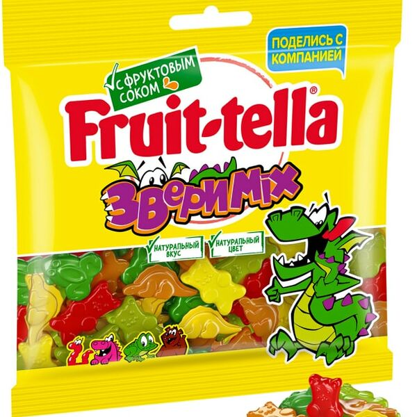 Мармелад Fruittella жевательный Звери Mix 150г