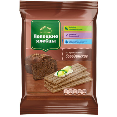Хлебцы хрустящие Полоцкие экструз бородинские 80г