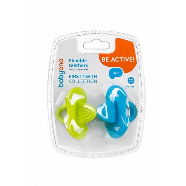 Прорезыватель эластичный, 3м+, 2 шт/уп, Babyono