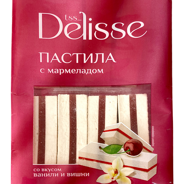 Пастила DELISSE с мармеладом со вкусом ванили и вишни