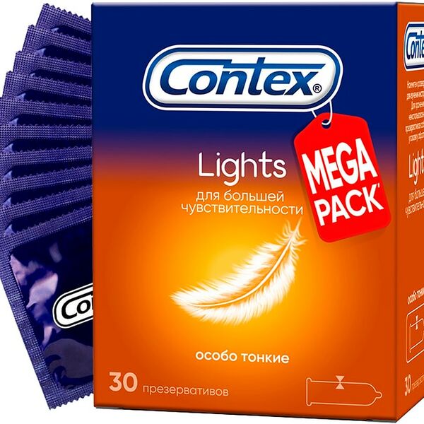 Презервативы Contex Light Особо тонкие для большей чувствительности 30шт