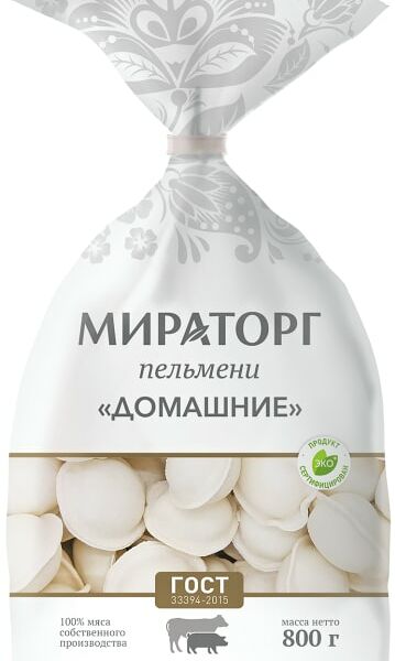 Пельмени Мираторг Домашние из свинины и говядины 800г