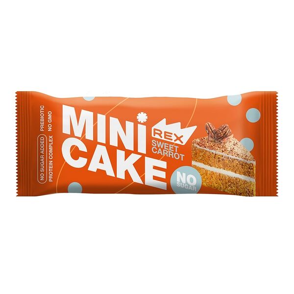 Пирожное протеиновое Protein Rex Mini cake Морковный тортик 40 г