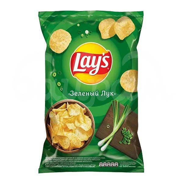 Чипсы Lays 140гр  Молодой Зеленый лук