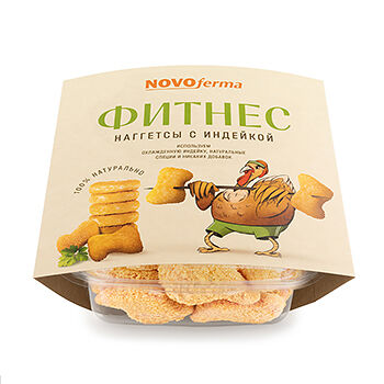 Наггетсы NOVOferma Фитнес с индейкой 400г, Россия