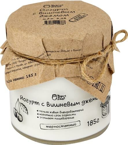 Йогурт Yogurt Shop с вишнёвым джемом 3.2% 185 г