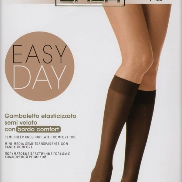 Гольфы женские Easy Day цвет: daino/загар, размер 3-4 (M-L), 40 den, 2 пары ТМ Omsa (Омса)