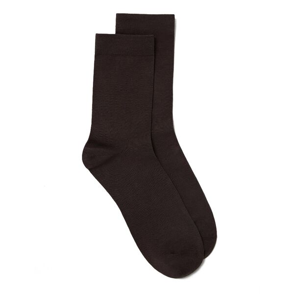 Носки из хлопка классической длины мужские, цвет горький шоколад, Belle You, размер 42-43 (27), Китай