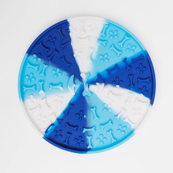 Миска для медленного поедания синяя, 15см