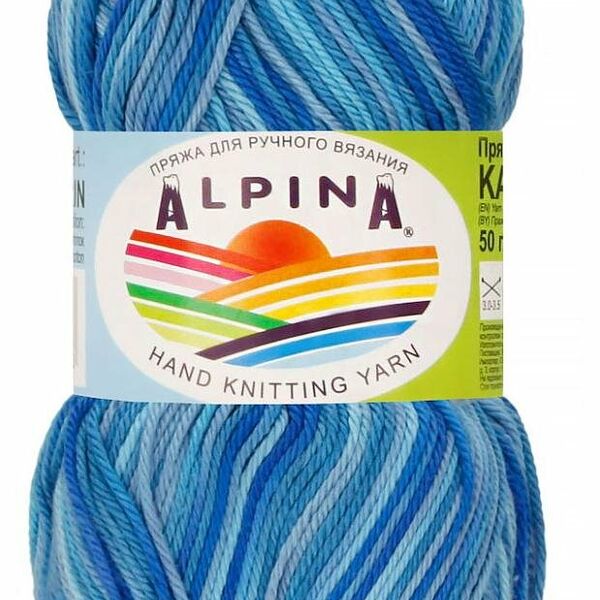 Пряжа Alpina Katrin 9018 джинсовый-синий, 50 г