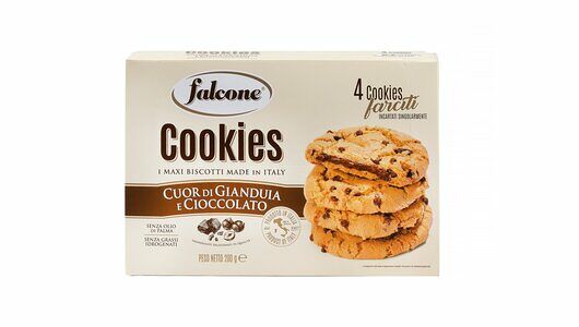 Печенье Falcone сахарное молочный шоколад-ореховый крем