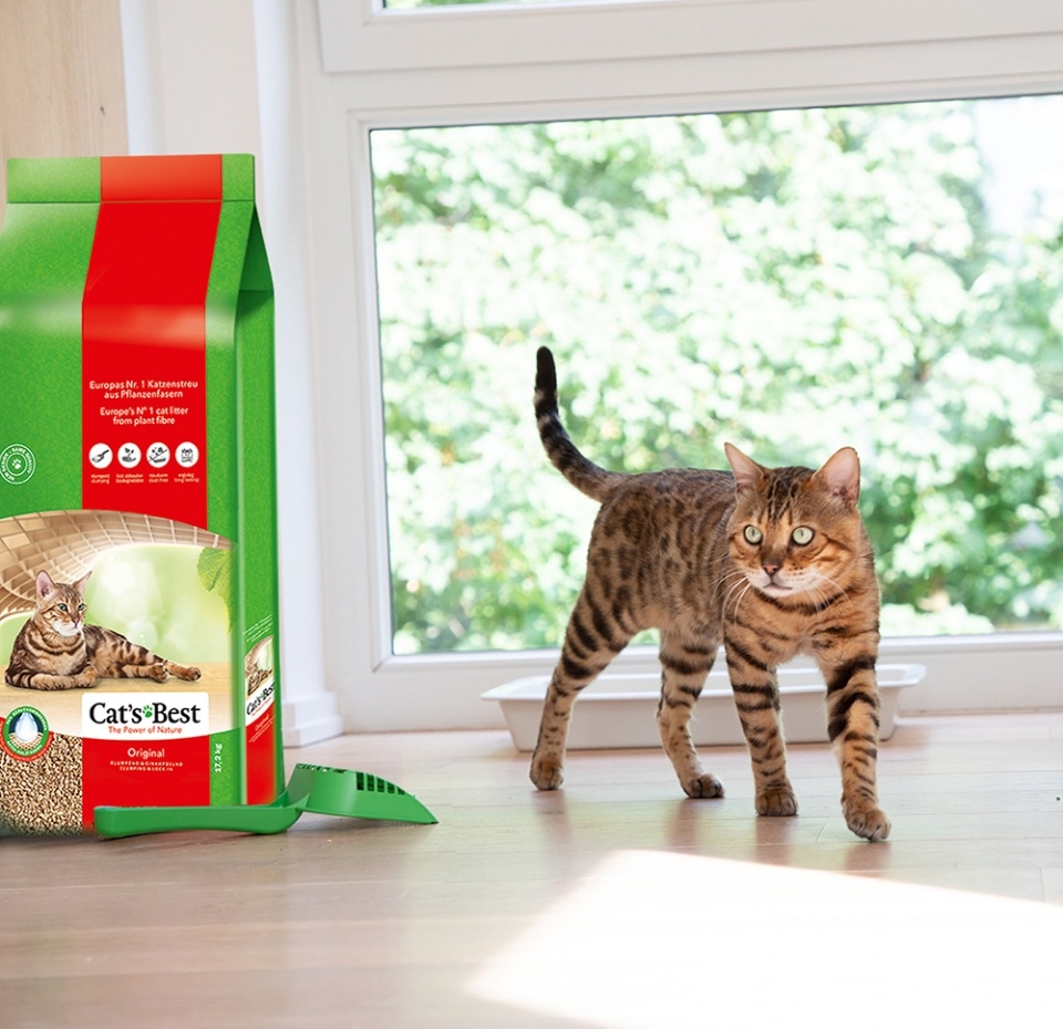 

Наполнитель древесный комкующийся Cats best Original, 40 л