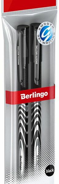 Ручки гелевые черные Berlingo G-Line 2шт.
