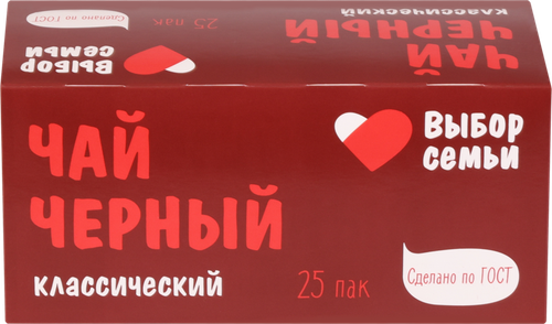 

Чай черный Выбор семьи мелколистовой 25 шт. 45 г