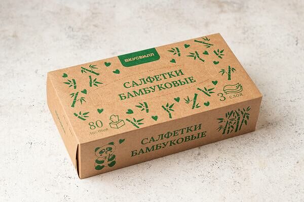 Салфетки бамбуковые в коробке