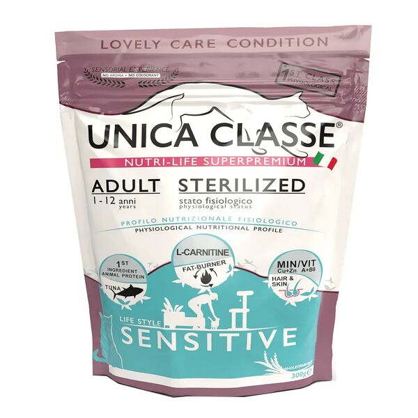 Корм UNICA сухой для стерилизованных кошек с тунцом