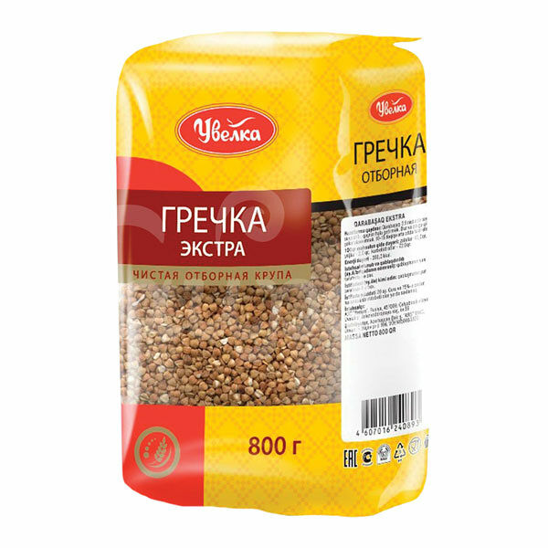 Крупа Гречневая Увелка 800гр Ядрица Экстра пакет