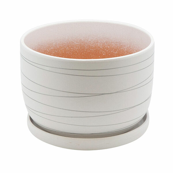 Горшок керамический с подставкой, 2,43л, 19х19х13см