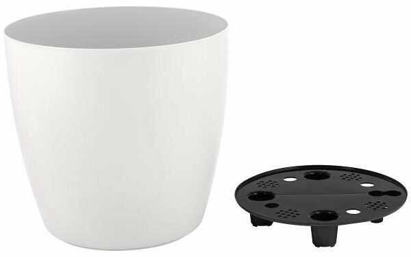 Горшок InGreen Vienna с дренажной вставкой белоснежный жасмин 9 л, 25 см