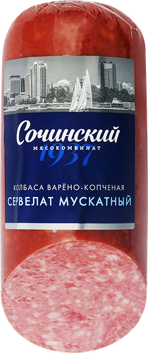 Колбаса копчено-вареная МК СОЧИНСКИЙ Сервелат Мускатный, 300г