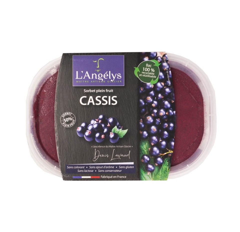 

Сорбет L’Angelys из черной смородины 170 г, Франция